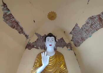 Shwegugyi Pagoda’s View After the Earthquake
