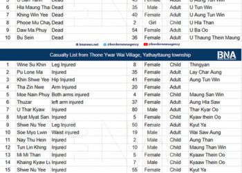 Junta Airstrike in Rathedaung Township Kills 10 Civilians