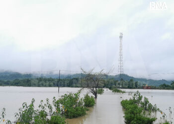 (ဓာတ်ပုံ - ကျောက်တော်မြို့နယ်တနေရာကို ဇွန်လ ၁၈ ရက်နေ့တွေ့ရပုံ / BNA)