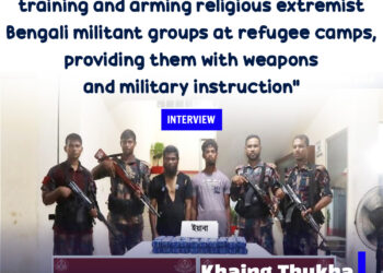 “The Bangladesh Border Guard is training and arming religious extremist Bengali militant groups at refugee camps, providing them with weapons and military instruction”