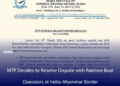 MTP Decides to Resolve Dispute with Rakhine Boat Operators at India–Myanmar Border